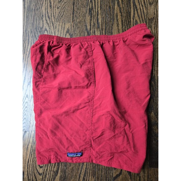 Patagonia Baggies Shorts Mens Sz Large 6" Inseam Red Lined Pull On Nylon 58033 - Picture 5 of 9